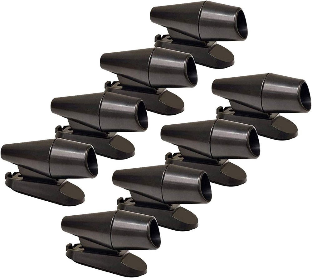8Pcs Deer Whistles for Vehicles Wind Activated Black