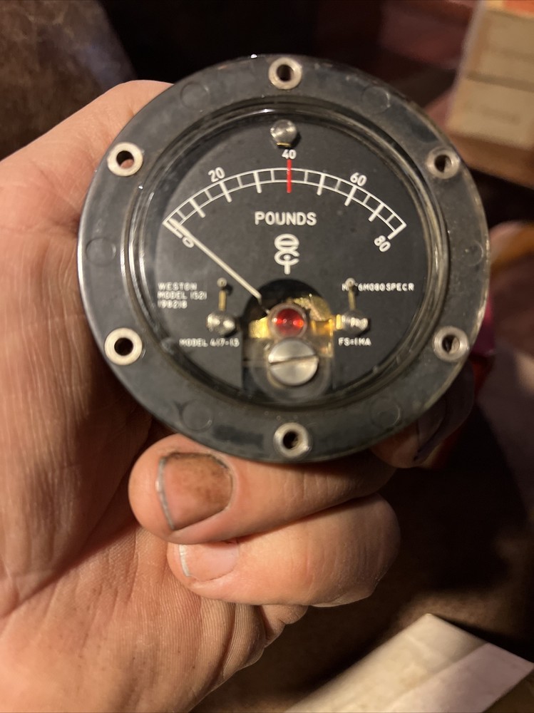 VINTAGE WESTON Pounds Meter Ruggedized Vintage Electric