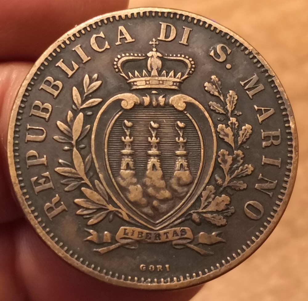10 Centesimi 1893, San Marino, Ref. 3846