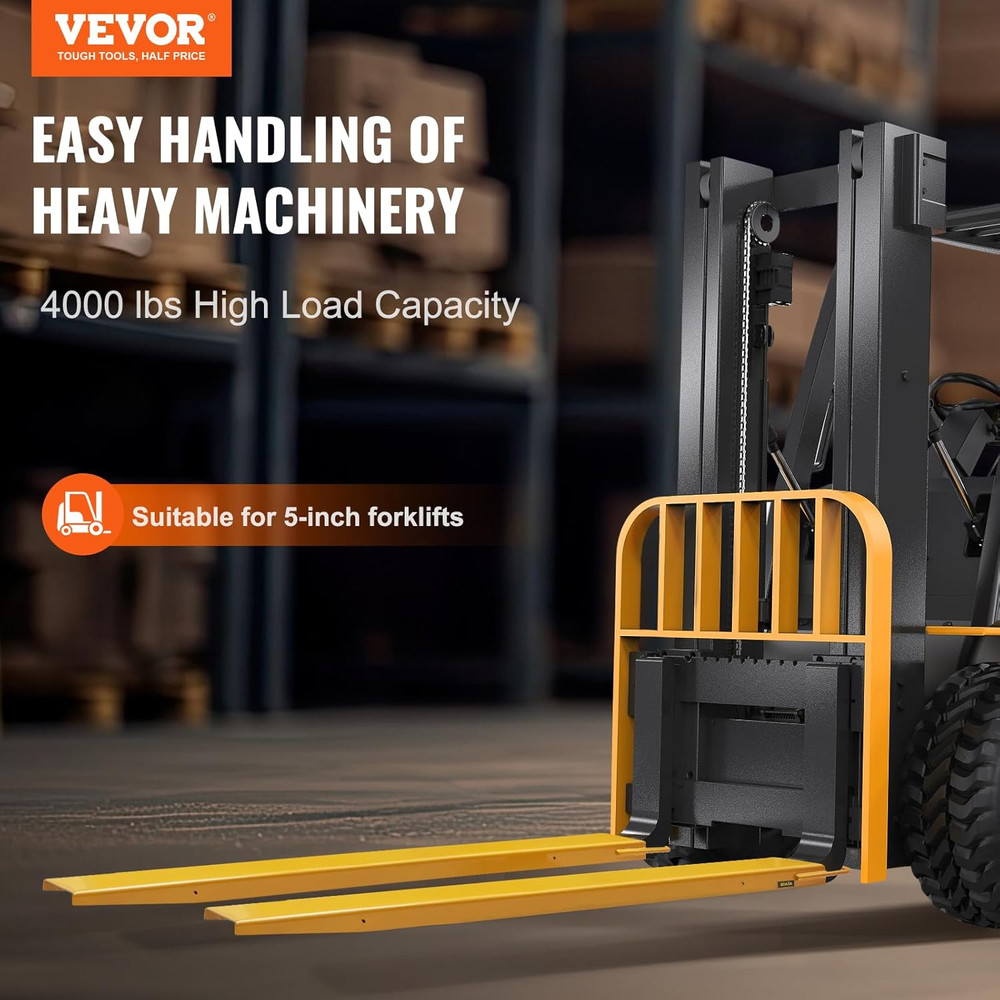 Forklift Extensions, 72 Inch Fork Extensions 5.5 Inch Width, Heavy Duty Fork Ext