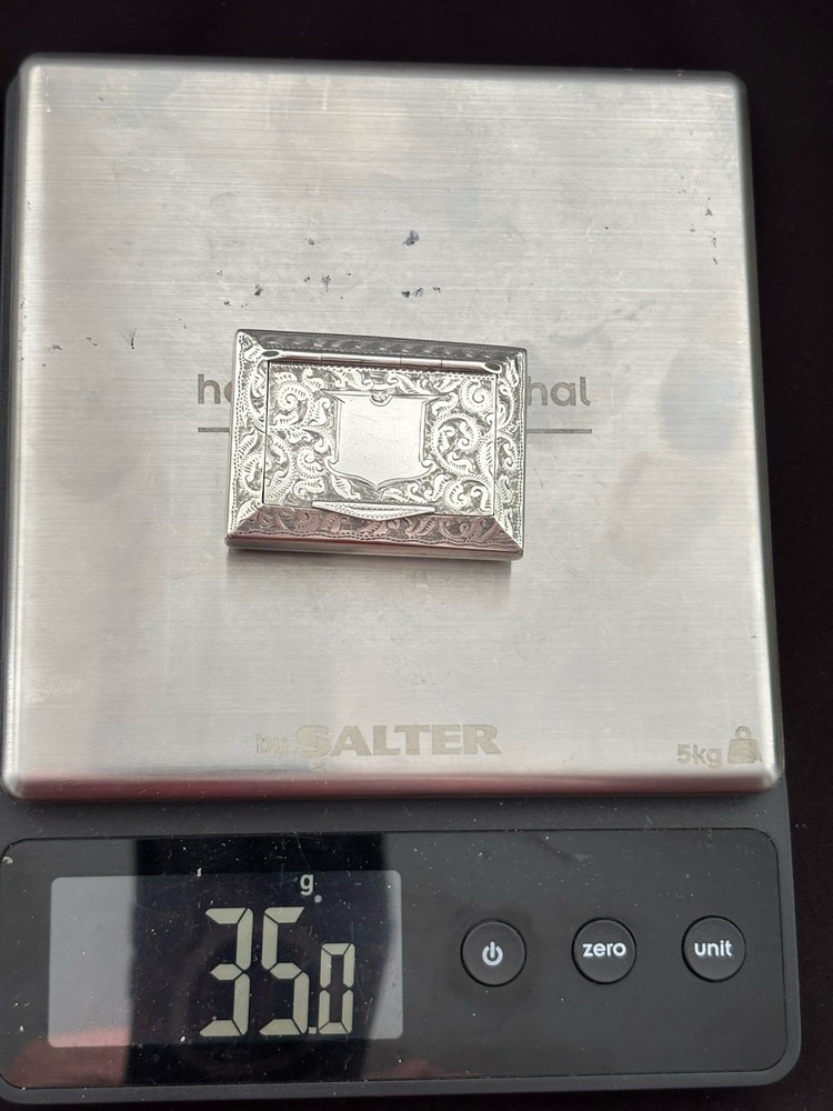 Antique Victorian Solid Silver Snuff Box. Birmingham 1898. (SB 1)