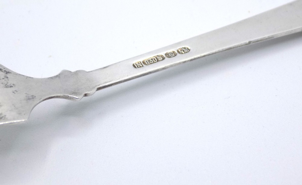 830 SILVER MAGNUS AASE ANITRA PATTERN NORWEGIAN LEMON FORK ~ 5 1/4"