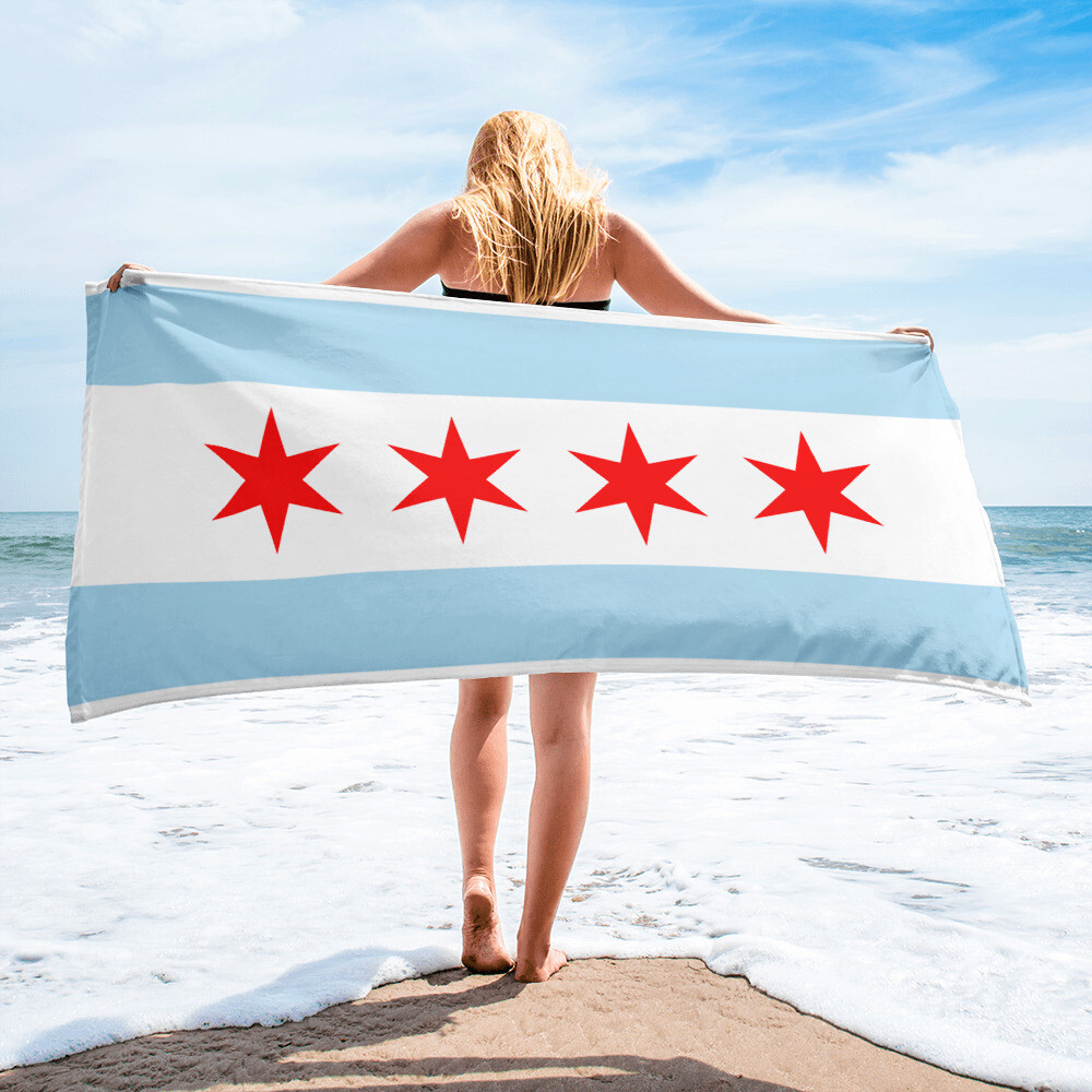 Chicago Flag Towel