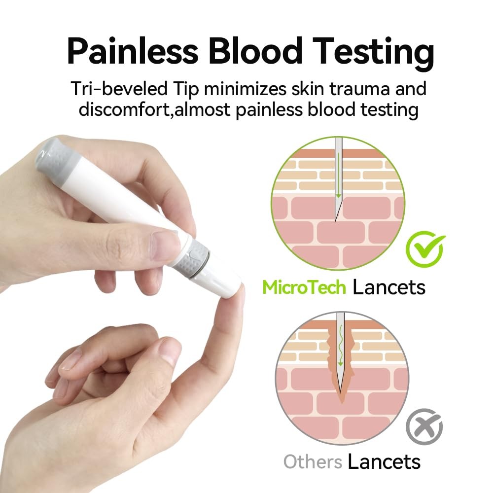 Blood Glucose Test Strips Lancets for Gocheck2 - 100 Count Pack