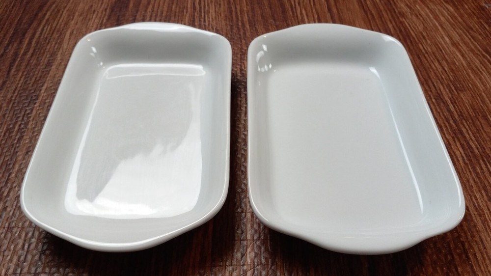 Rectangular Baker Roaster 7 1/4"L x 4"W x 1" Set of 2