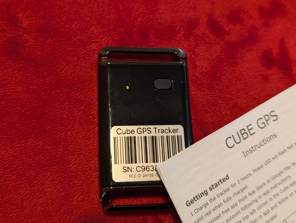 Cube GPS Tracker with Collar attachments , Real-Time Tracking - 4G Cellular