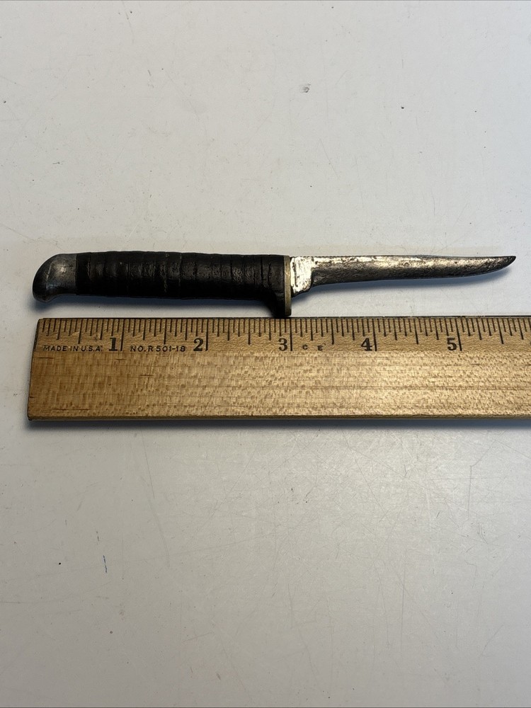 Case Fixed Blade Knife Stacked Leather Handle 6” USA