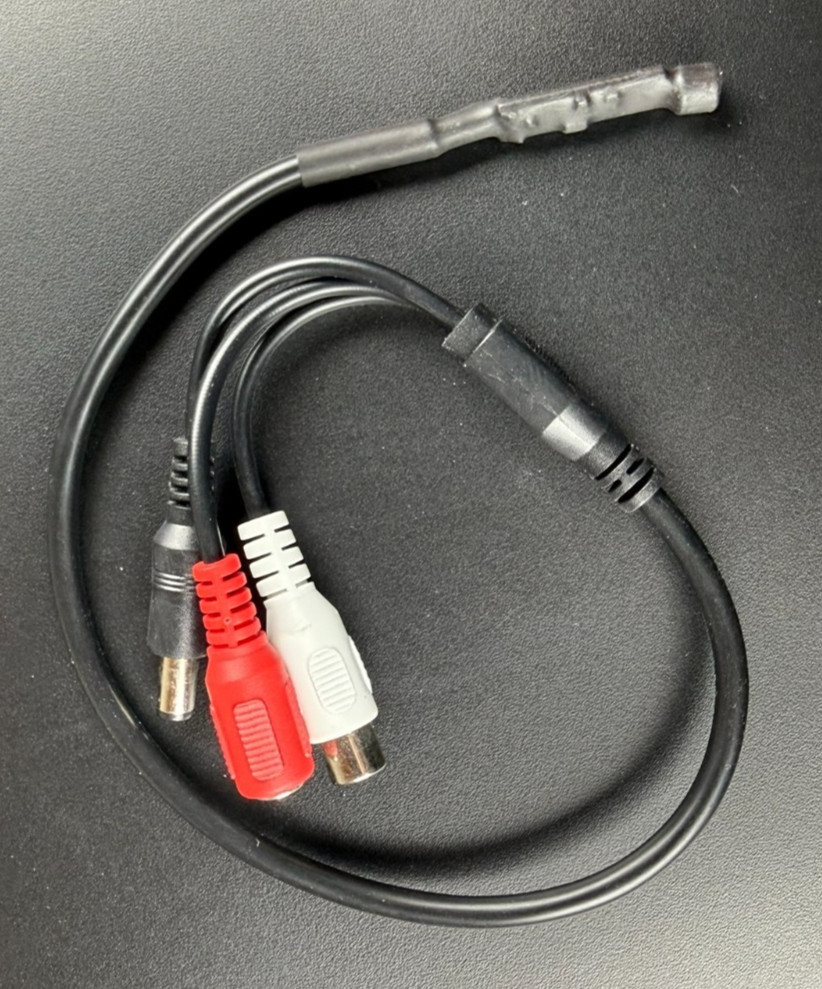 CCTV Security Camera Inline Audio Microphone with Loop Through Power