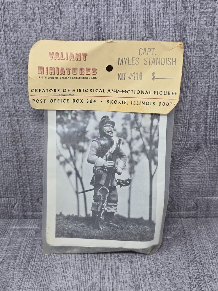 Valiant Miniatures Captain Myles Standish Metal Figure New Sealed