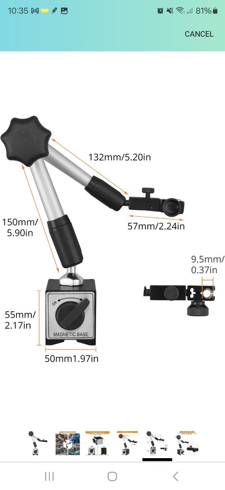 Neotech Magnetic Holding System Dial Indicator Base Holder No Original Box