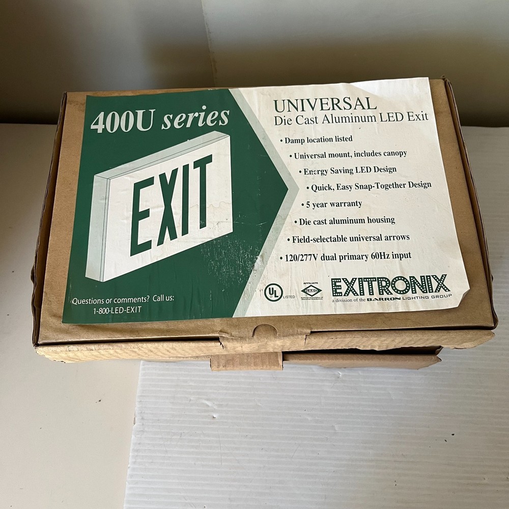 Exitronix 400U Series Die-Cast Aluminum Exit Sign Double Sided SINGLE