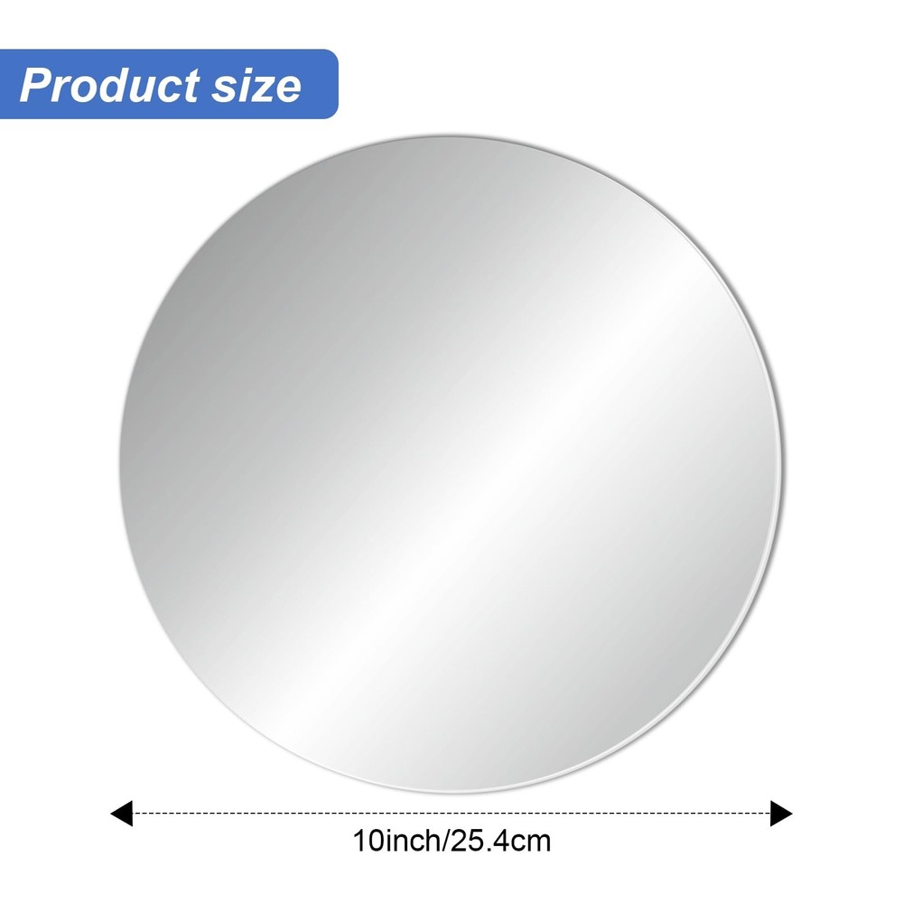 2 Pcs 10 Inches Magnetic Locker Mirror Small Real Glass School Rectangular Lo...