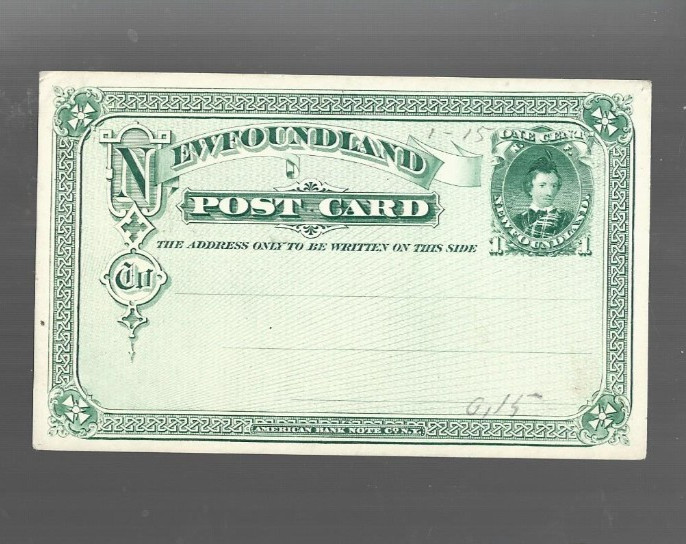 Newfoundland #P 3 Postal Card MINT