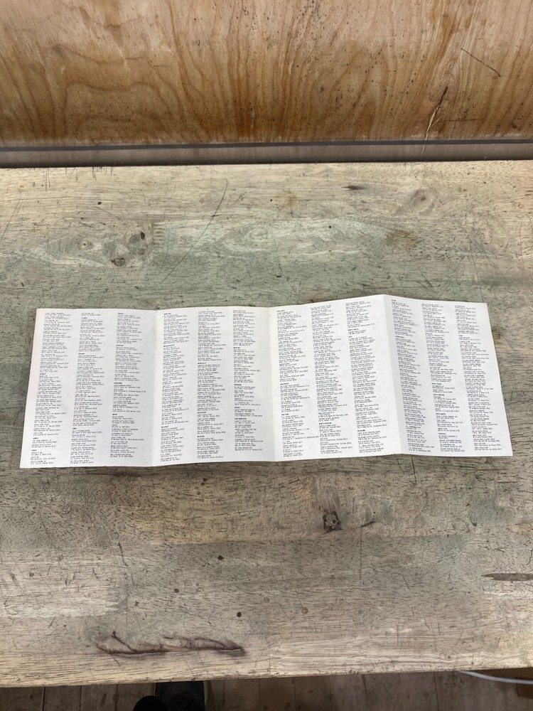 Coleman Service and Repair Centers Insert - Pamphlet