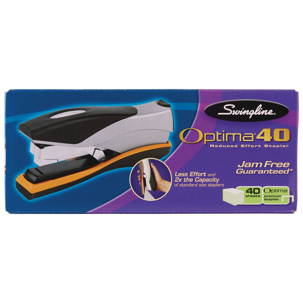 Swingline Optima 40 Reduced Effort Desk Stapler, Silver
