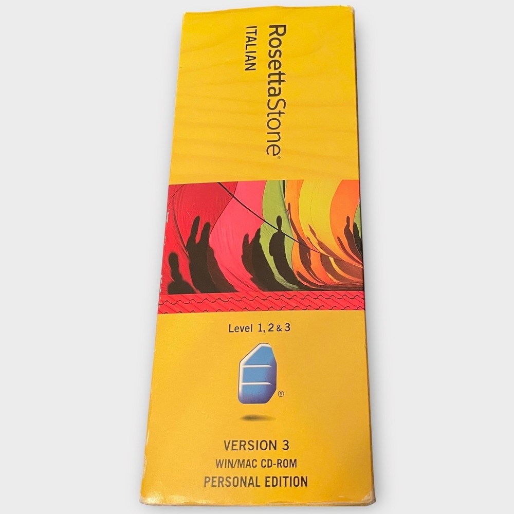 Rosetta Stone Italian Version 3 Level 1-3 Complete Language Learning Software