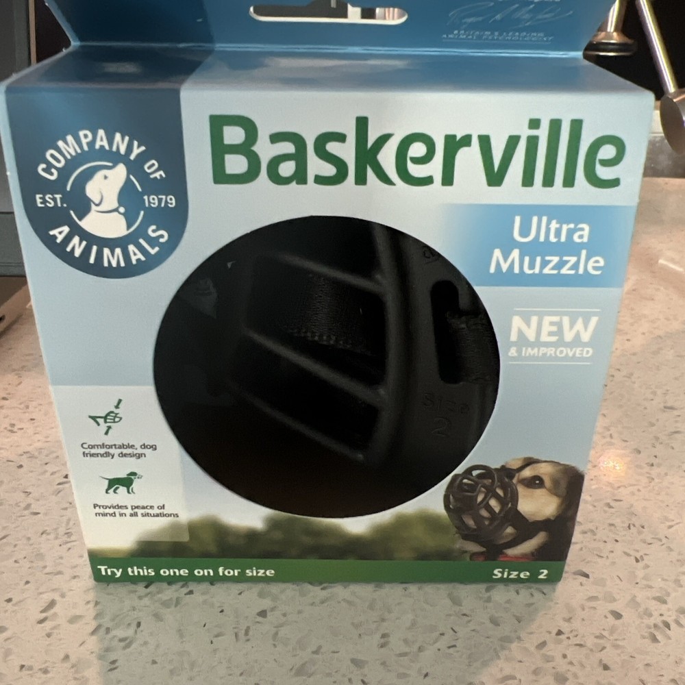 Baskerville Ultra Dog Muzzle Size 2 - Allows Drinking and Panting For Comfort