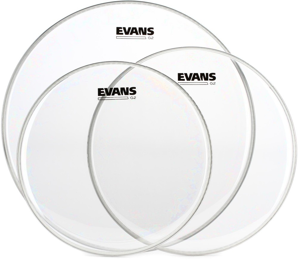 Evans G2 Tom Pack - 12", 13", 16" - Clear