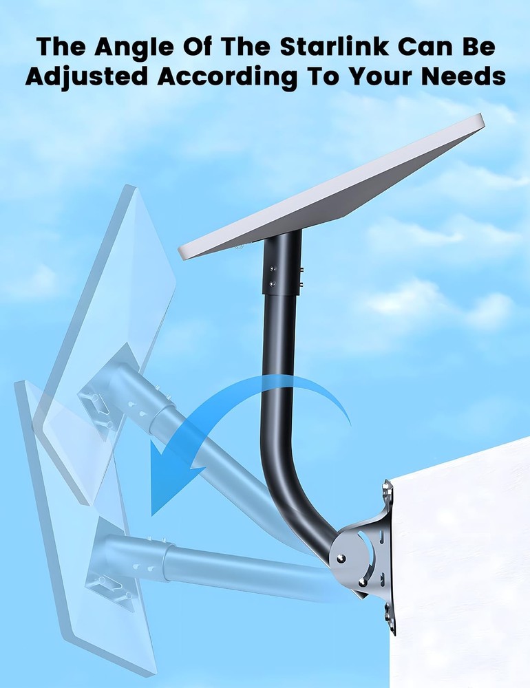 Precision Starlink Gen3 Antenna Mount – Multi-Angle Adjustable, Robust Alumin...