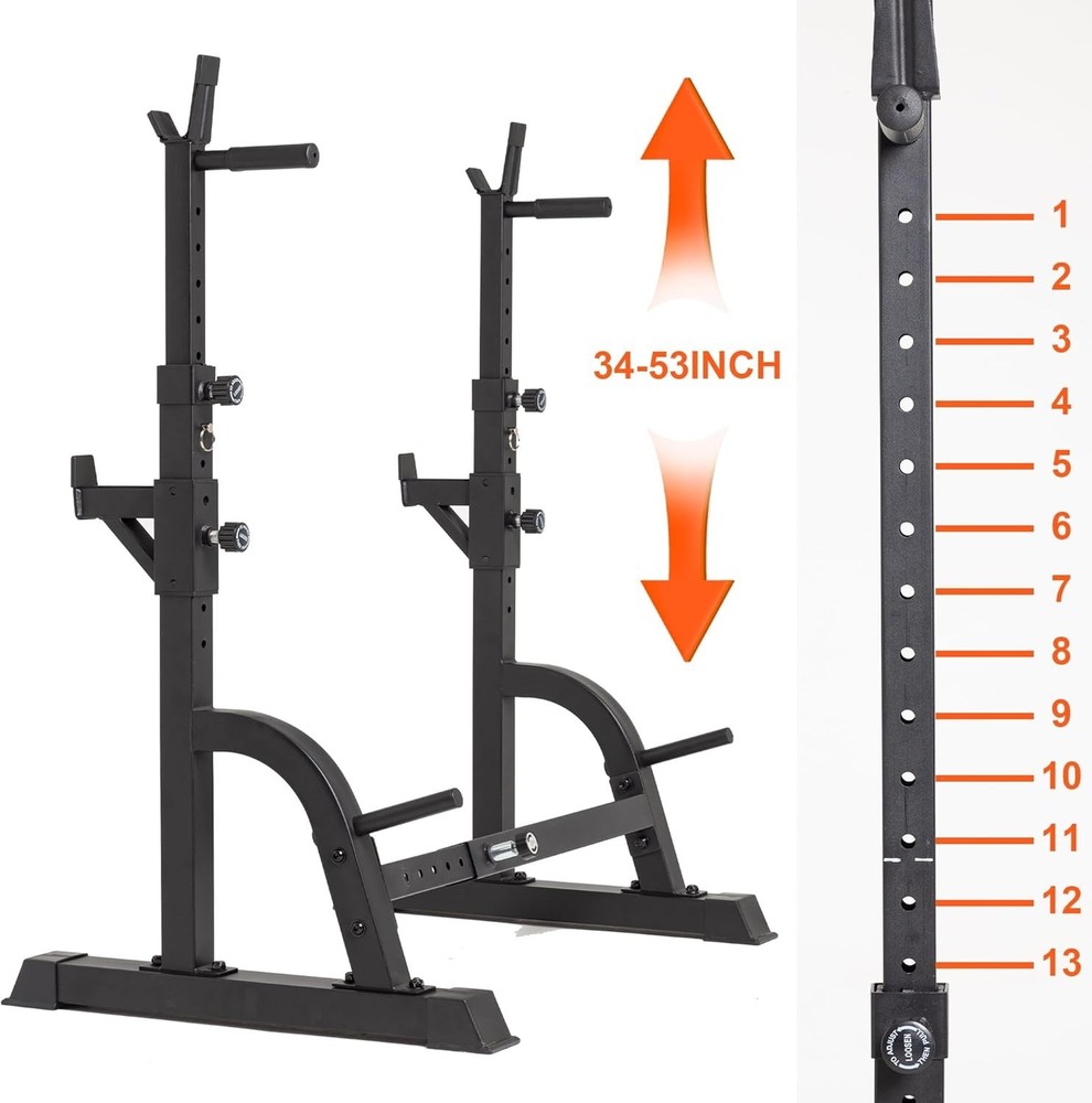 Adjustable Multi-Functional Bench Press Rack with Silent Quick-Adjust Tech