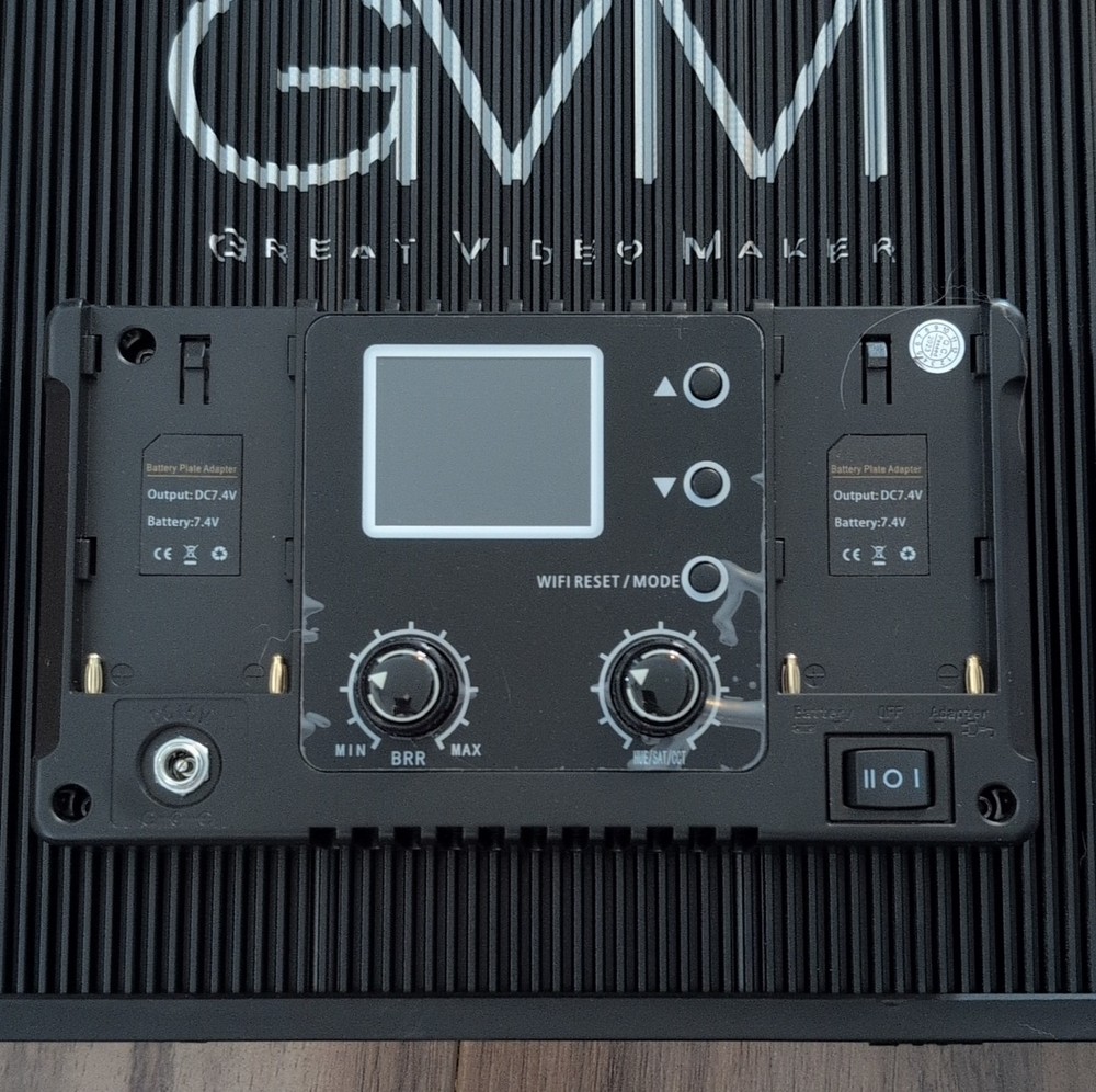 GVM GVM-50RS LED Panel Light, Adjustable Barn Doors, WiFi, AC/Battery