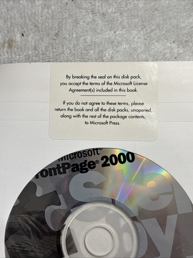 Microsoft FrontPage 2000 CD-ROM - New Sealed Self Study Kit