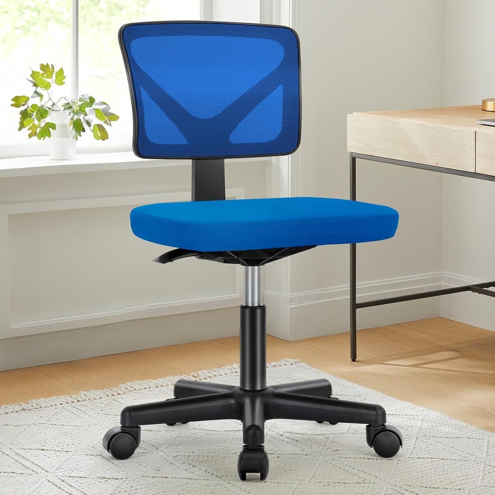 Compact Rolling Desk Chair with Y-shaped Backrest | Max 250 lbs Support