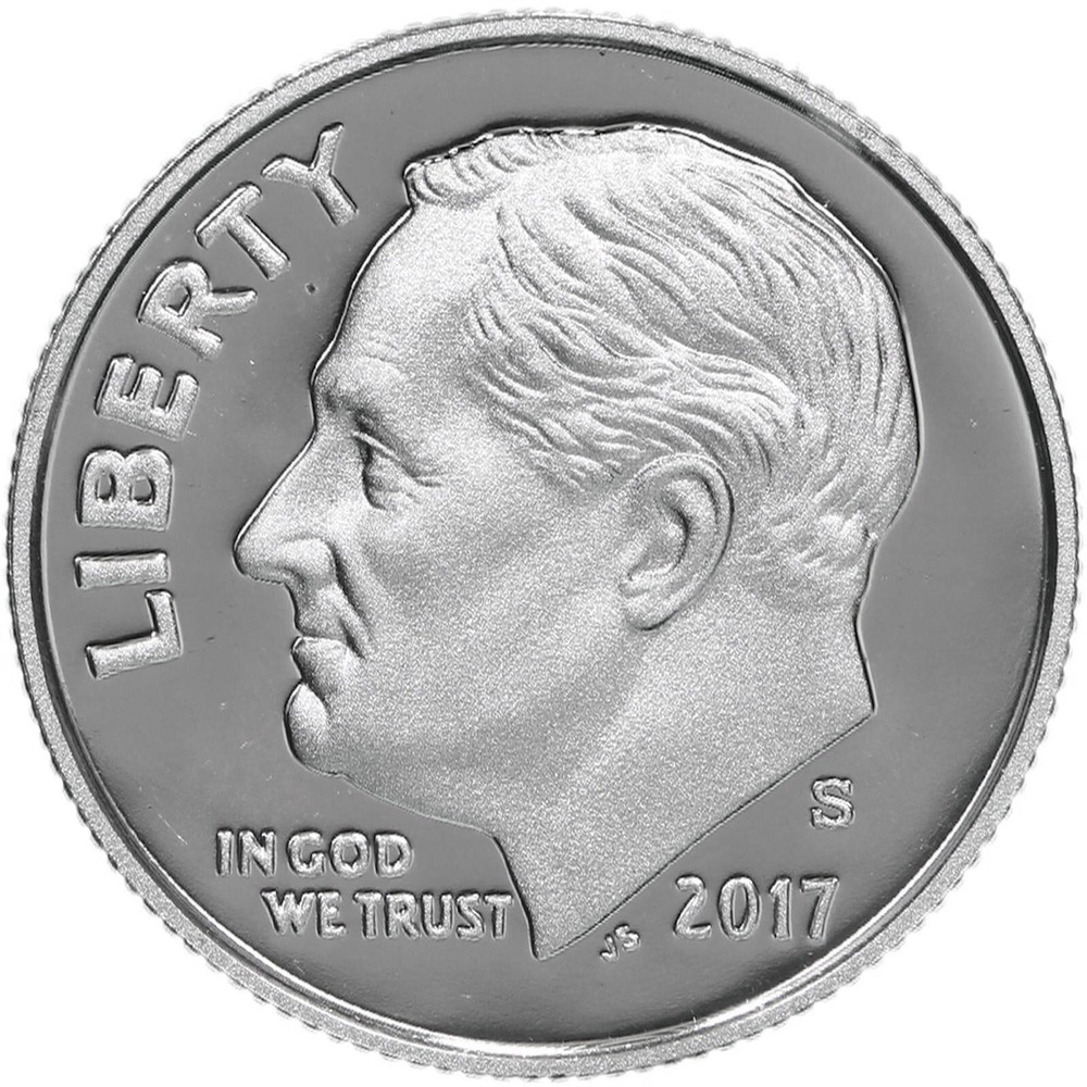 2017 S Roosevelt Dime Gem DCam Proof 90% Silver