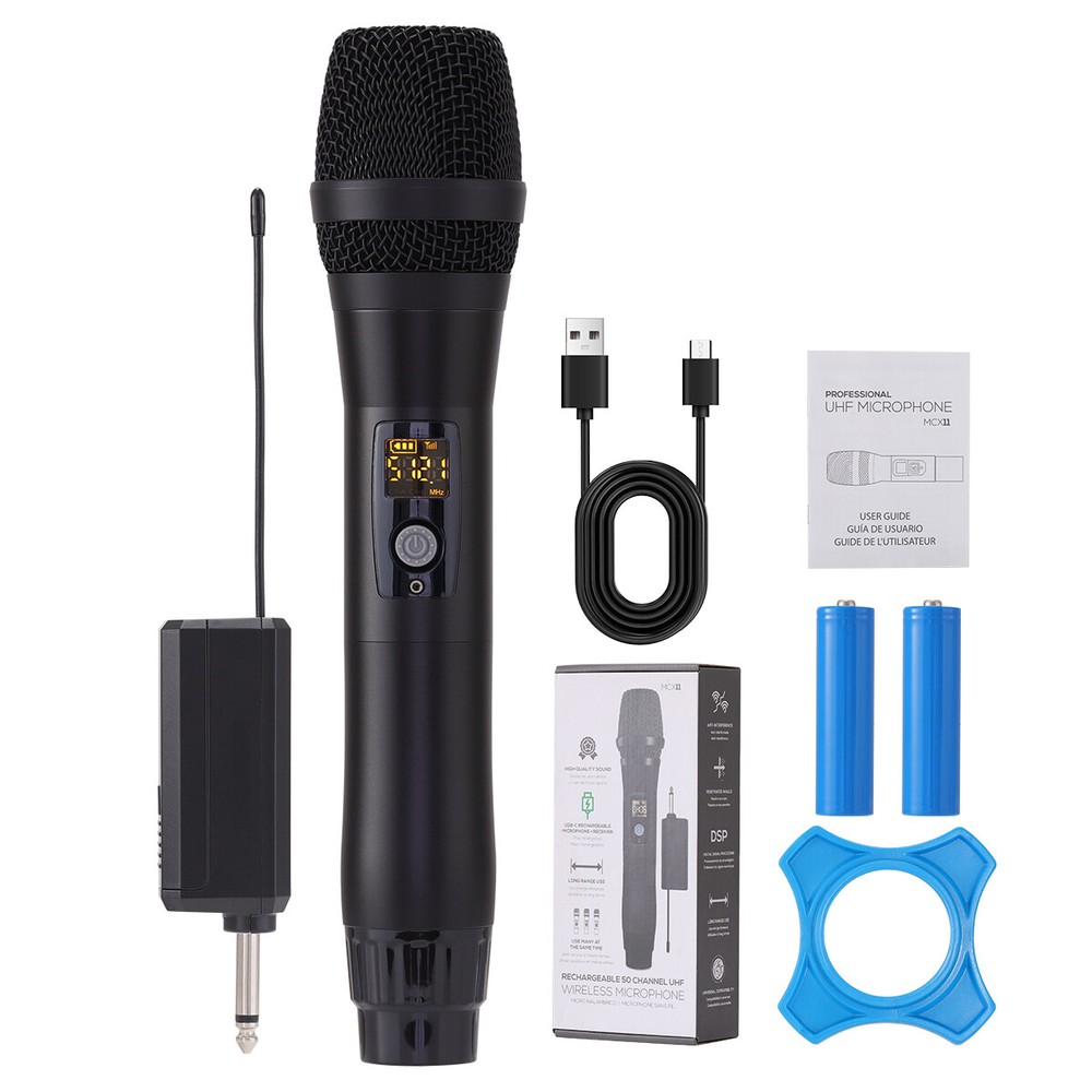 Wireless VHF Professional Microphone Handheld Mic System Karaoke w/Receiver
