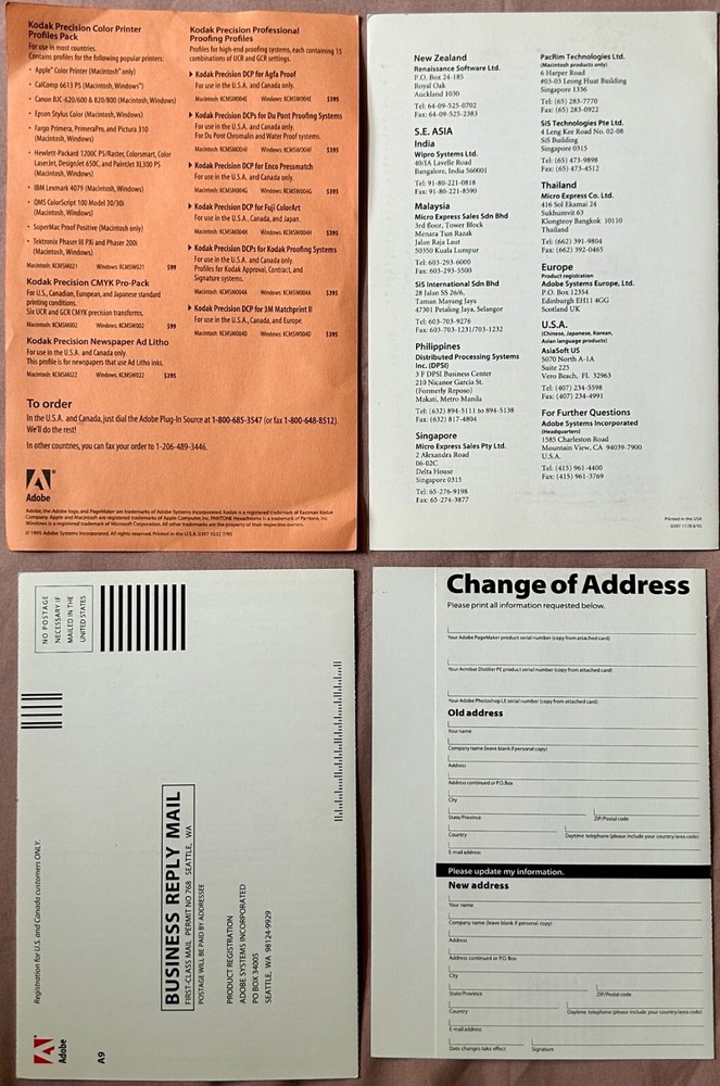 1995 Adobe PageMaker 6.0 w/ 16 Discs & Guidebooks Windows Complete PC