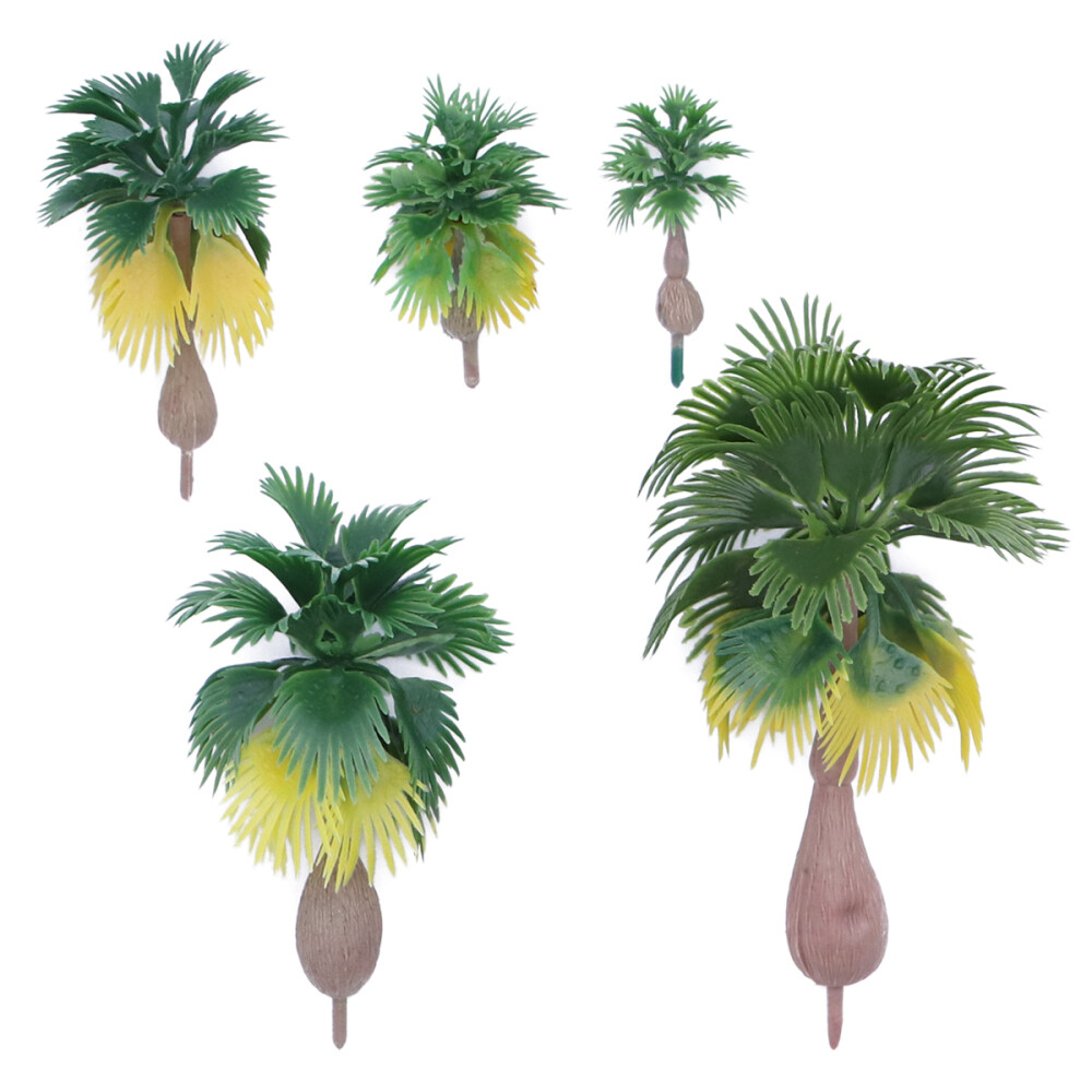15pcs Model Palm Trees Model Trees Plastic Trees for Diorama