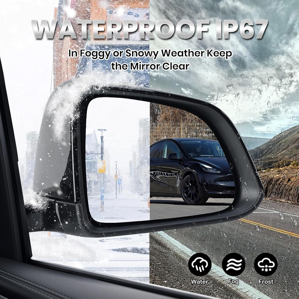 Right Passenger Side Mirror Compatible with Tesla Model Y 2020-2024 Replacement