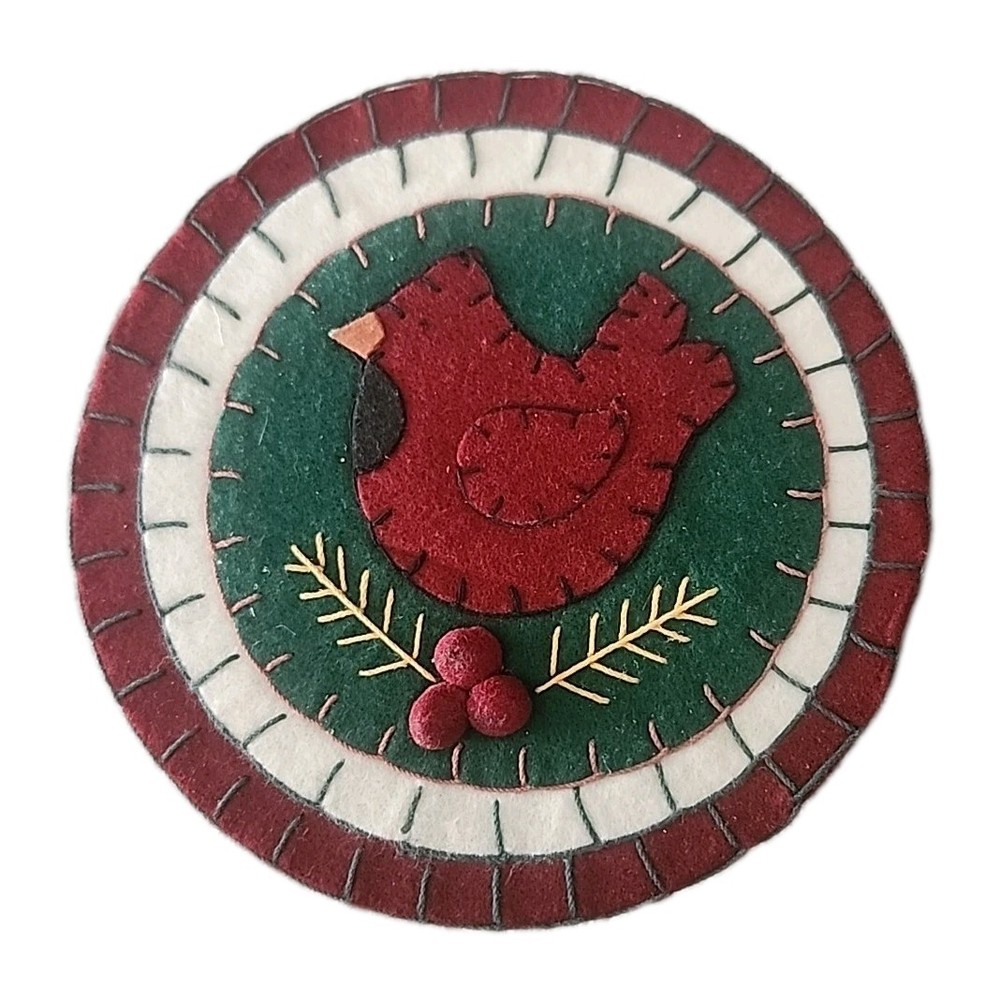 Three Stacking Felt Containers Winter Holiday Christmas