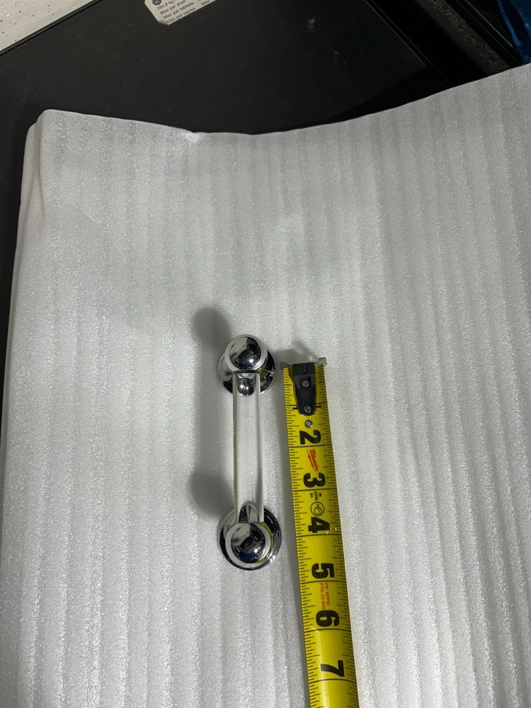 WATERWORKS Highgate 4" CHROME PULL HANDLE NEW display item MAY HAVE LIGHT SCUFFS