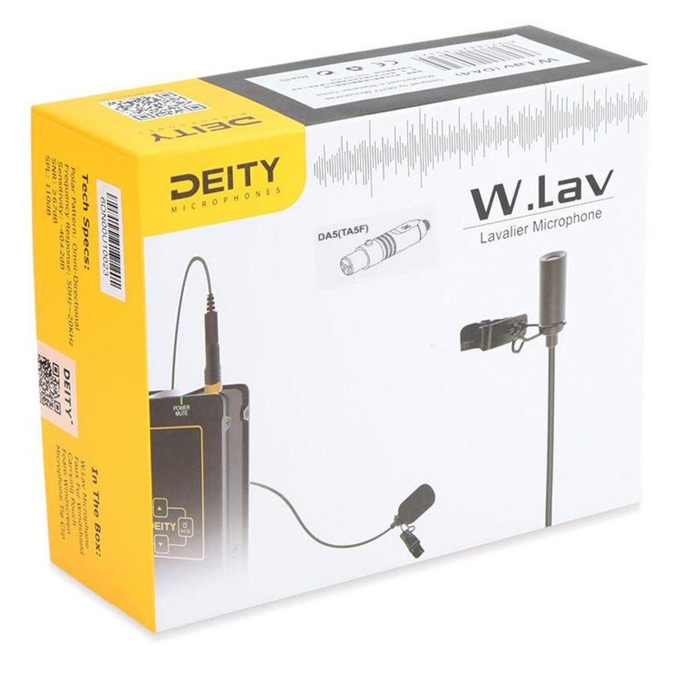 Deity Microphones W.Lav DA5 Bundle, Includes W.Lav Microphone with DA5 Microdot