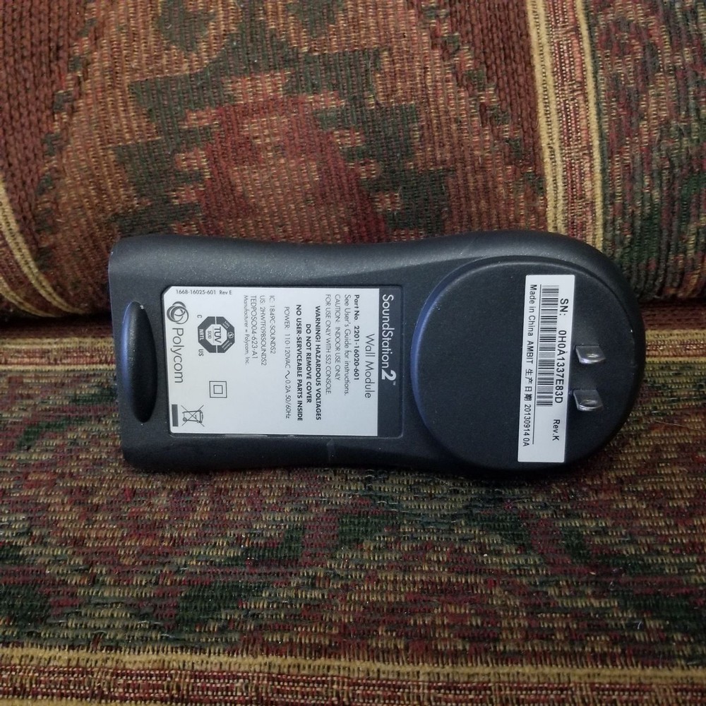 Polycom SoundStation2 Wall Module + 16' Dedicated Polycom Cable Tested Works EUC