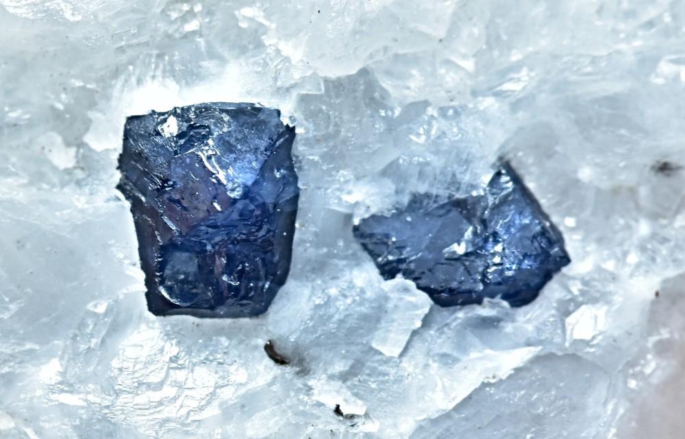 Natural Blue Spinel Crystals On Matrix 29 Gram