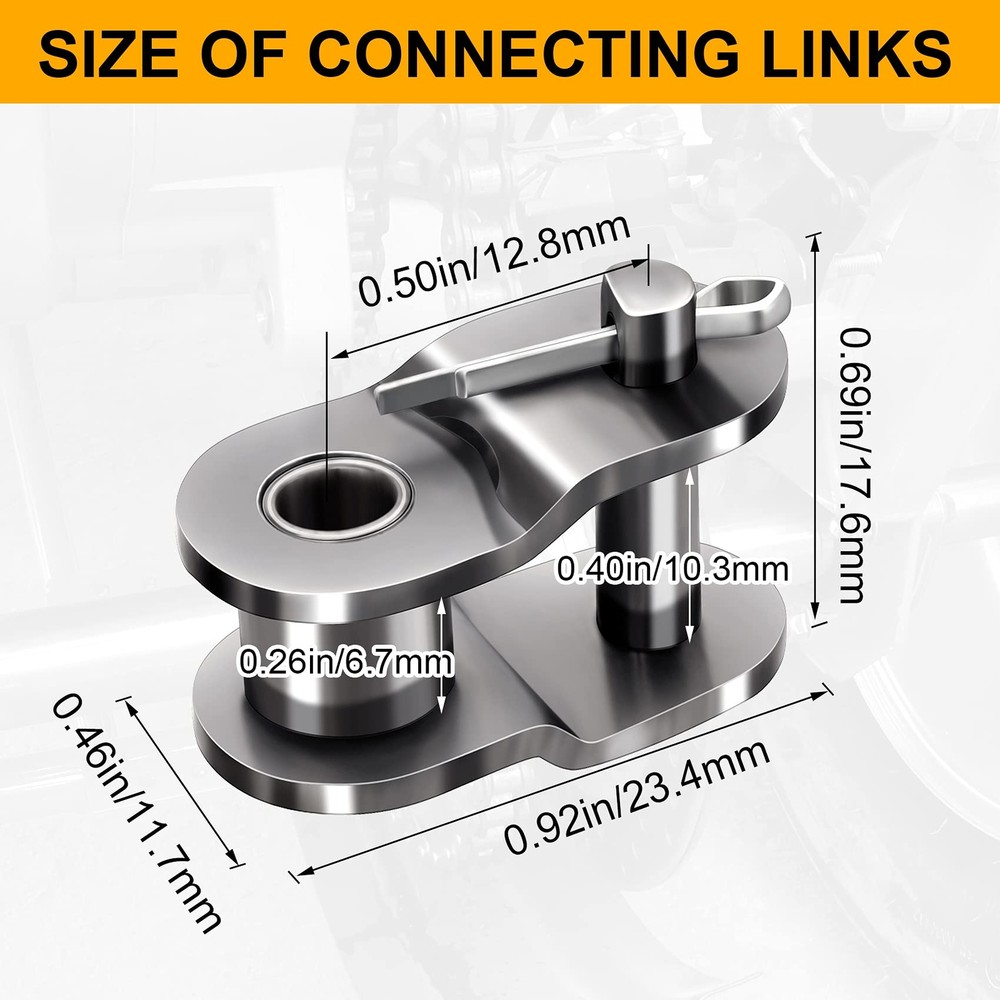 OIIKI 9PCS Roller Chain Offset Link #420 Half Link Crank Link