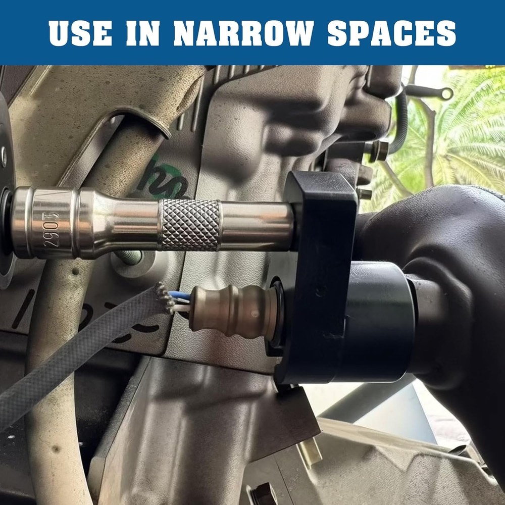 5PCS Oxygen Sensor Wrench & Thread Repair Kit, Offset Low Profile O2 Sensor Sock