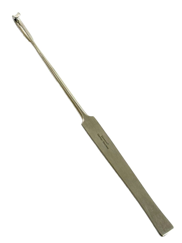 Cat Spaying Snook Hook 8" (20cm) Smooth Flat Handle, German Stainless (1 Piece)