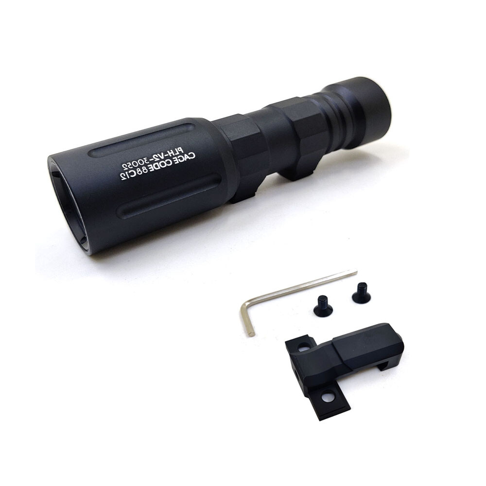 Tactical PLHV2 Flashlight LED Constant Weapon Light w/ Mlok Light Mount Base