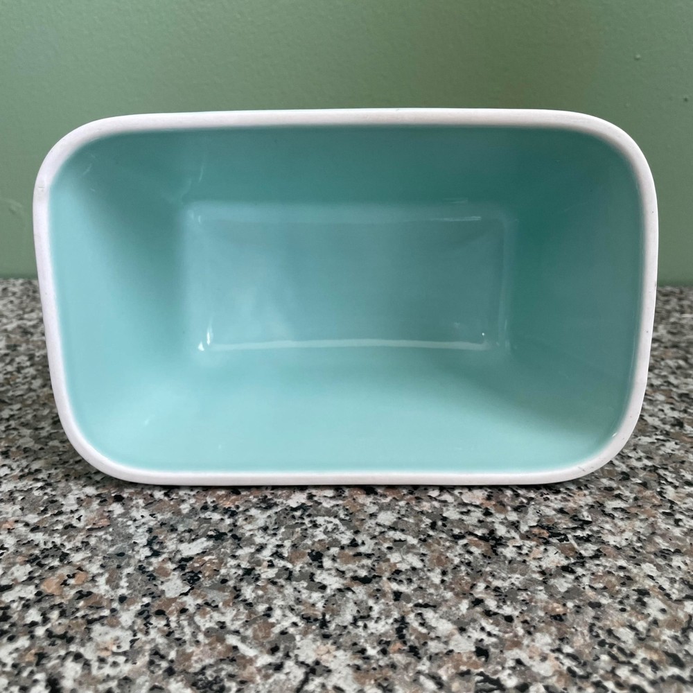 SEED By Ciroa Stoneware Teal Oversized 2 Stick Butter Dish