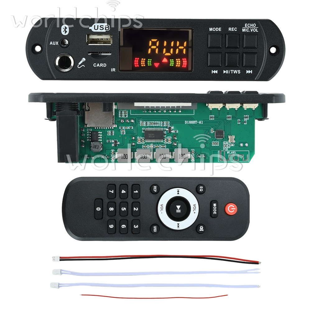 D189BT DC 12V MP3 Bluetooth Decoding Board Car Audio MP3 Decoder 2*50W Amplifier