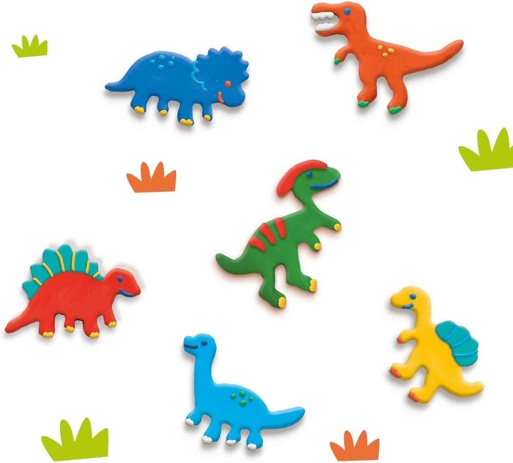 SES Creative 00887 Dough Cutters-Dinos, Various