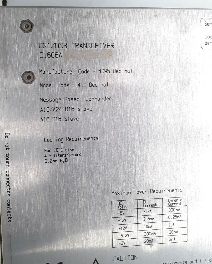 HP E1686A DS1/DS3 Transceiver VXI Module C- Size