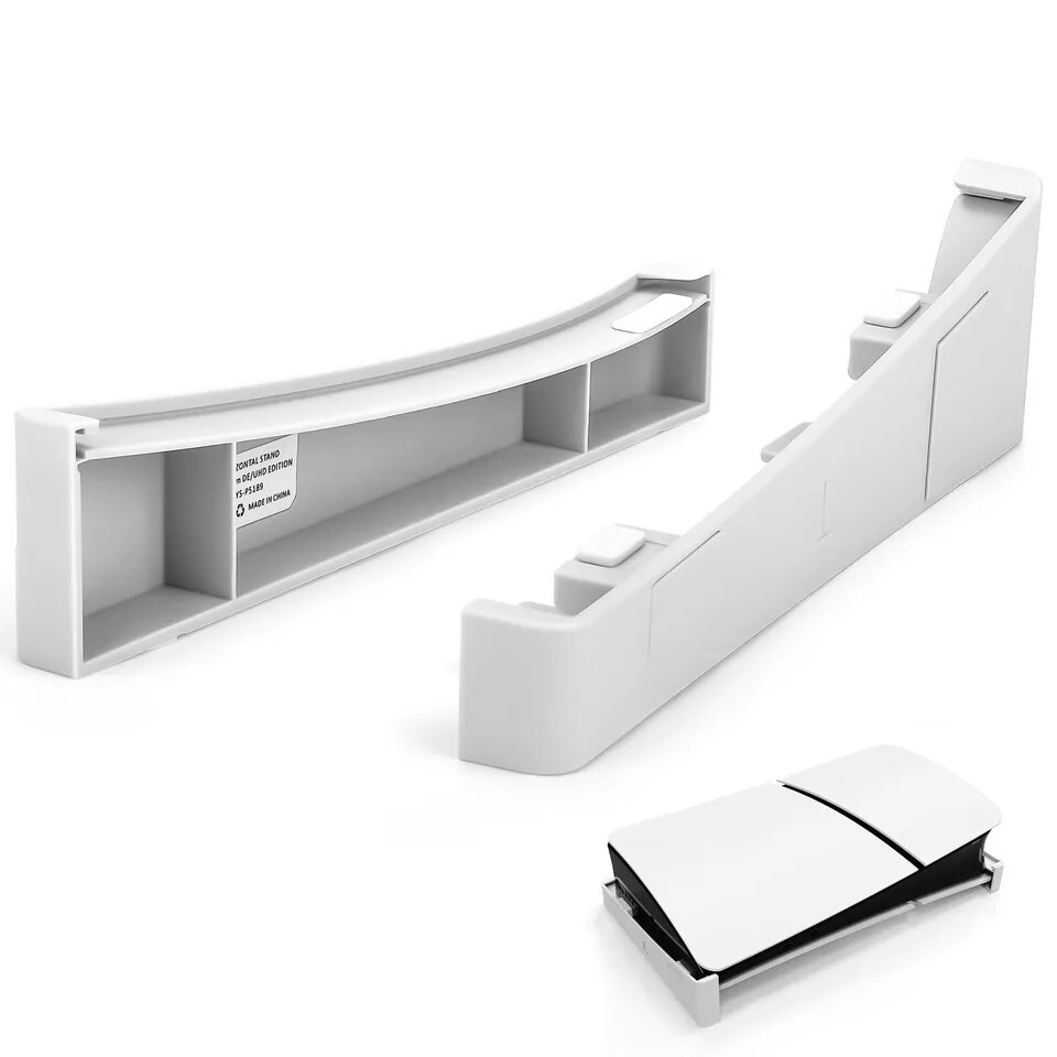 Horizontal Mount for PS5 Slim Disc/Digital Console Base Stand Holder White