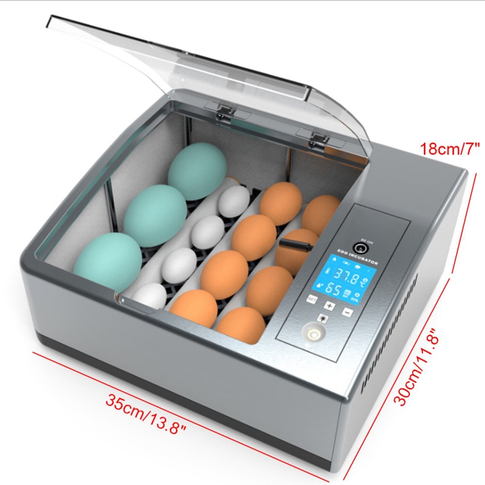 16 Egg Incubator for Hatching Eggs w/Automatic Egg Turning Built-in