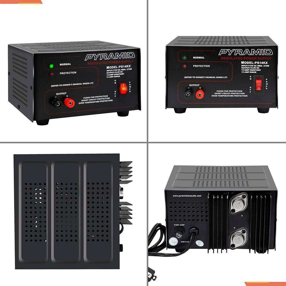 Pyramid Universal Compact Bench -12 Amp Linear Regulated AC-to-Dc 12V Converter
