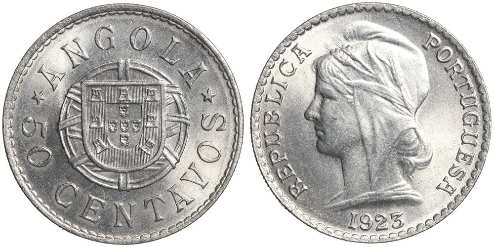 1923 Angola 50 centavos
