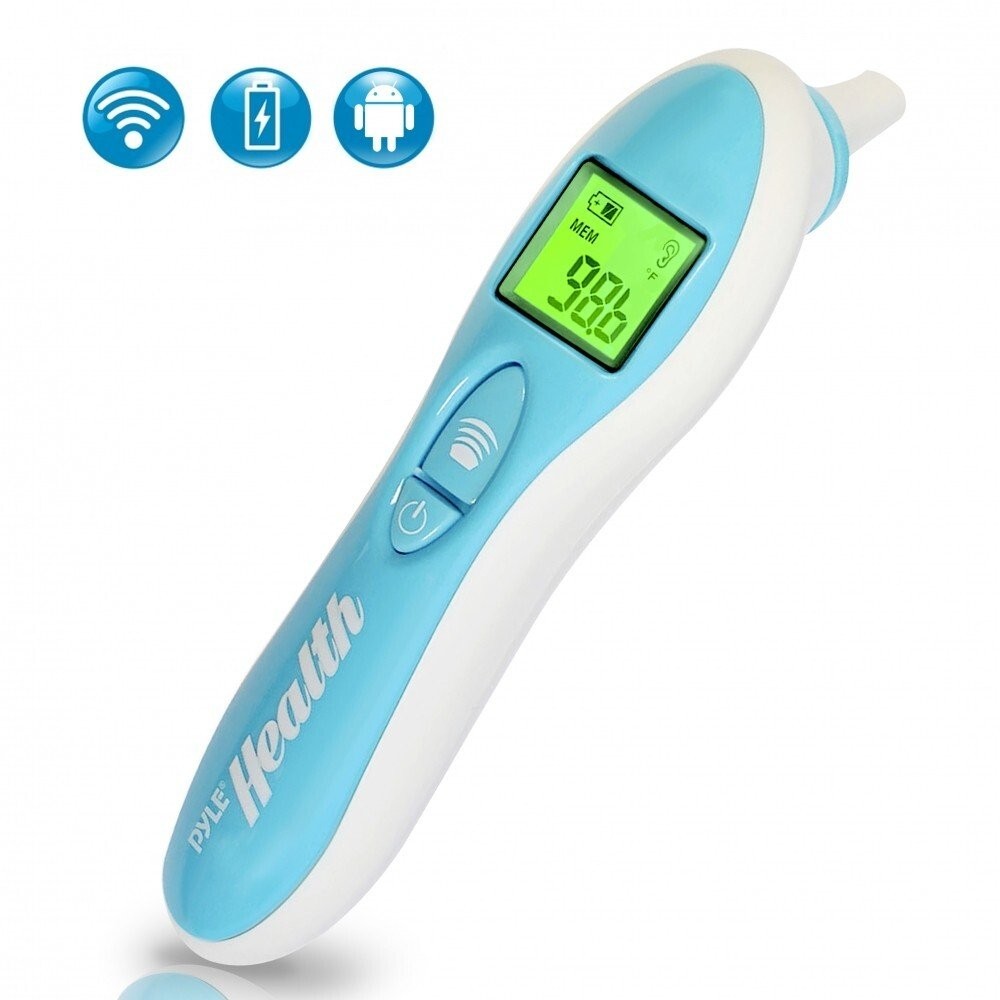 Pyle Infrared Ear Thermometer w/ Digital LCD Display Readout & Memory Function